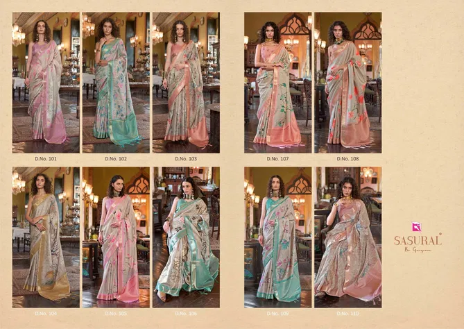 Story By Sasural Wedding Wear Printed Soft Banarasi Silk Saree Wholesale Online